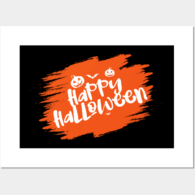 Happy Halloween Day Art Design Wall Art by Abeer Ahmad